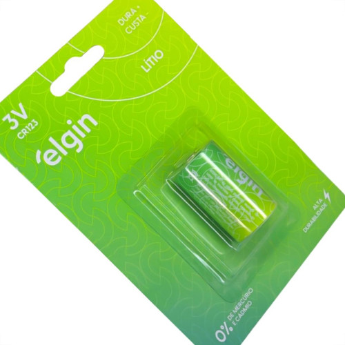 Pilha Elgin Bateria 3V. Litio Cromado 123 Com 1 Peca Pilha Elgin Bateria 3V. Litio Cromado 123 Com 1 Peca