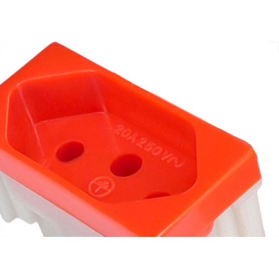 Modulo Mectronic Tomada 2 Polos+Terra 20A. Vermelha - 39259 Modulo Mectronic Tomada 2 Polos+Terra 20A. Vermelha - 39259