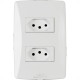 Conjunto Mectronic Petra 2 Tomadas 2 Polos+Terra 10A. - 39056 Conjunto Mectronic Petra 2 Tomadas 2 Polos+Terra 10A. - 39056