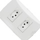 Conjunto Mectronic Petra 2 Tomadas 2 Polos+Terra 10A. - 39056 Conjunto Mectronic Petra 2 Tomadas 2 Polos+Terra 10A. - 39056