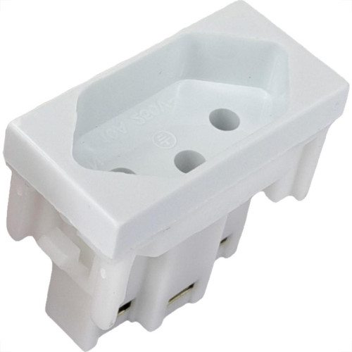Modulo Mectronic Soft 1 Tomada 2P+T. 10A. Branca - 39016 Modulo Mectronic Soft 1 Tomada 2P+T. 10A. Branca - 39016
