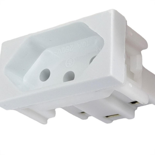 Modulo Mectronic Soft 1 Tomada 2P+T. 10A. Branca - 39016 Modulo Mectronic Soft 1 Tomada 2P+T. 10A. Branca - 39016