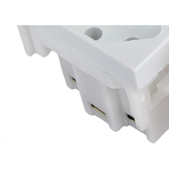 Modulo Mectronic Soft 1 Tomada 2P+T. 10A. Branca - 39016 Modulo Mectronic Soft 1 Tomada 2P+T. 10A. Branca - 39016