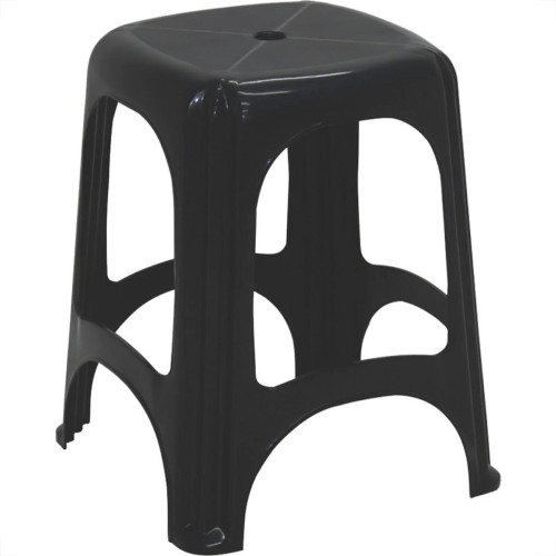 Banqueta Plastica Tramontina Niteroi Preta 37X45Cm - 92411/009 Banqueta Plastica Tramontina Niteroi Preta 37X45Cm - 92411/009