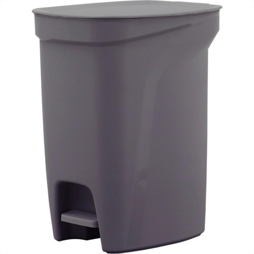 Lixeira Plastica Com Pedal Tramontina Compacta 10 Litros Cinza - 92852321 Lixeira Plastica Com Pedal Tramontina Compacta 10 Litros Cinza - 92852321