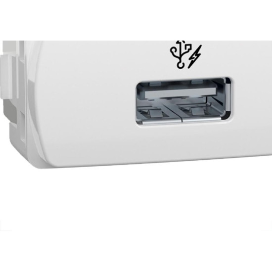 Modulo Schneider Miluz 1 Tomada Usb 1A. Branca - S3B70810