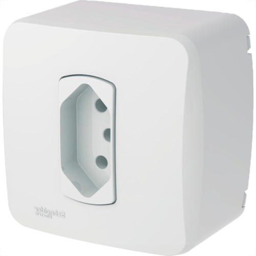 Sistema Box Schneider Dexson-Miluz Branco 1 Tomada 2P+T. 10A. - S3B66340