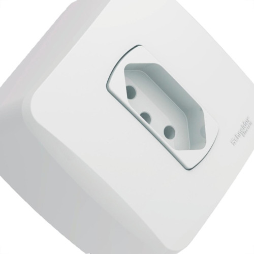 Sistema Box Schneider Dexson-Miluz Branco 1 Tomada 2P+T. 10A. - S3B66340