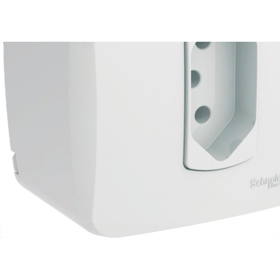 Sistema Box Schneider Dexson-Miluz Branco 1 Tomada 2P+T. 10A. - S3B66340