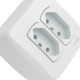 Sistema Box Schneider Dexson-Miluz Branco 2 Tomadas 2P+T. 10A. - S3B66440