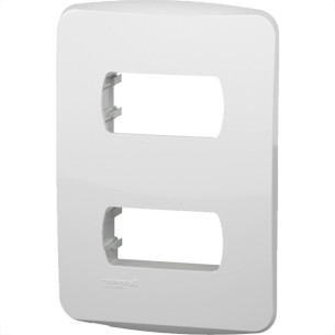 Placa Schneider Miluz Branca 4X2 - 2 Modulos Com Suporte - S3B57220