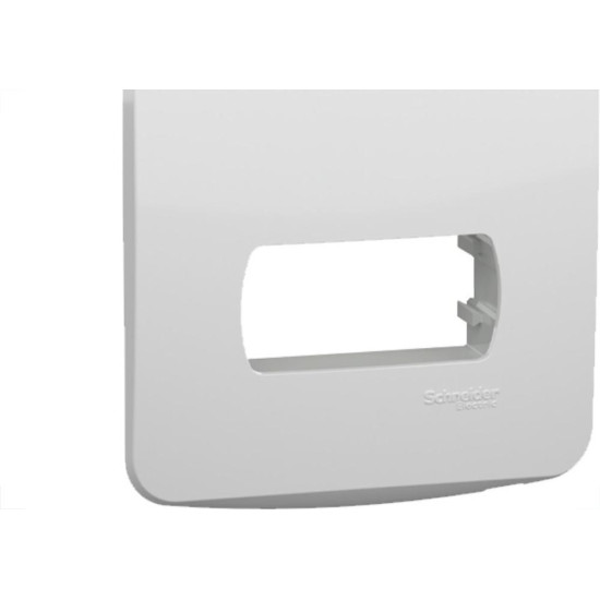 Placa Schneider Miluz Branca 4X2 - 2 Modulos Com Suporte - S3B57220