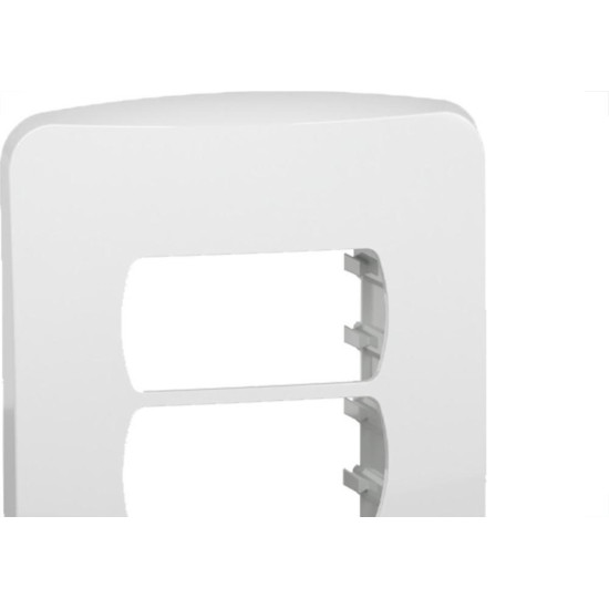 Placa Schneider Miluz Branca 4X2 - 3 Modulos Com Suporte - S3B57230