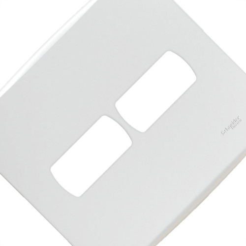 Placa Schneider Miluz Branca 4X4 - 2 Modulos Com Suporte - S3B27520
