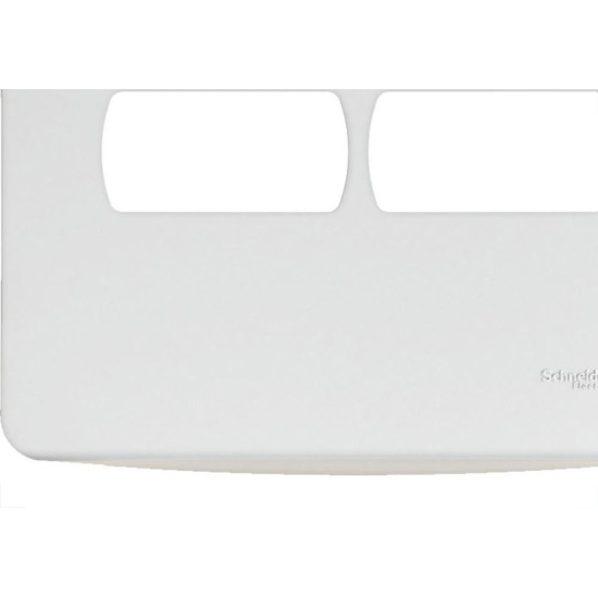 Placa Schneider Miluz Branca 4X4 - 2 Modulos Com Suporte - S3B27520