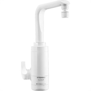 Torneira Eletrica Lorenzetti Essense Bica Movel Parede Branca 1/4 Volta 5.500W. - 220V.