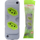 Kit C/3 - Tomada Barra Fiolux 2P+T. 20A. Dupla Cinza/Verde Kit C/3 - Tomada Barra Fiolux 2P+T. 20A. Dupla Cinza/Verde