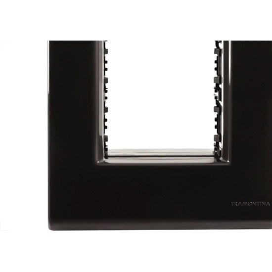 Placa Conjunto Modular Tramontina Liz 4X2 - Grafite 3 Modulos - 57106048 Placa Conjunto Modular Tramontina Liz 4X2 - Grafite 3 Modulos - 57106048