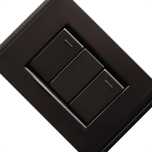 Conjunto Tramontina Com Placa Liz Grafite 2 Simples Conjunto Tramontina Com Placa Liz Grafite 2 Simples