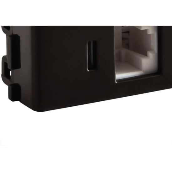 Modulo Tramontina Liz/Lux² Grafite Tomada Rj45 - 57215/056 Modulo Tramontina Liz/Lux² Grafite Tomada Rj45 - 57215/056