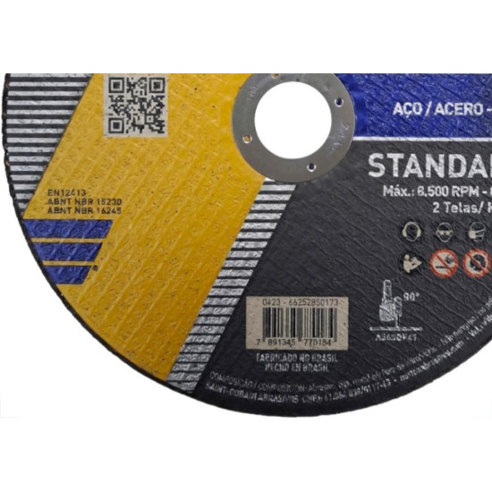 Disco Aco Inox Norton Standart - 7''X1/16''X7/8''- Fino Disco Aco Inox Norton Standart - 7''X1/16''X7/8''- Fino
