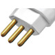 Pino Macho Flp 2 Polos+Terra 20A. Oco Branco - Kit C/10 Pecas Pino Macho Flp 2 Polos+Terra 20A. Oco Branco - Kit C/10 Pecas