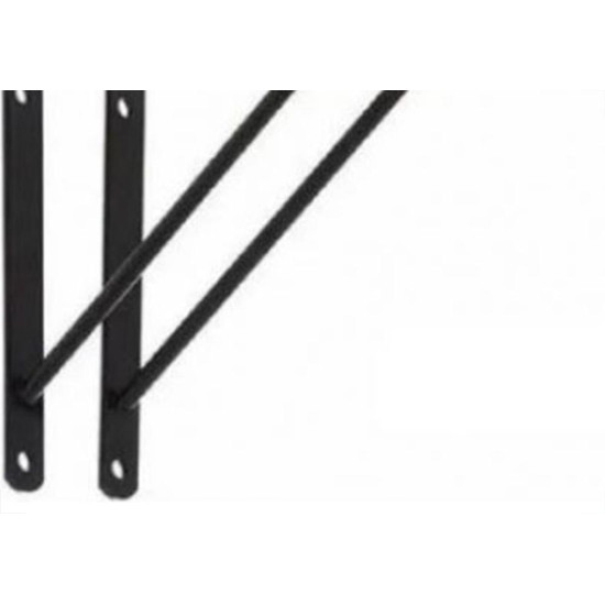 Suporte Prateleira Mao Francesa Overtime Reforcado 15Cm Preto - Kit C/12 Pecas