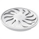 Grelha Plastica Redonda Branca Tigre Com Fecho 10X10Cm - Dn100 - Kit C/12 Pecas