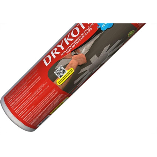 Tela Poliester Dryko Para Reforco De Impermeabilizacao 52,5Cm X 50M