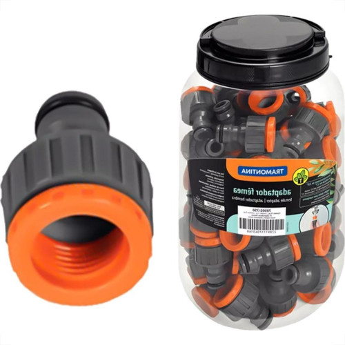 Adaptador Femea Para Mangueira Engate Rapido Tramontina 3/4'' X 1/2'' Pote Com 75 Pecas - 78502/750 Adaptador Femea Para Mangueira Engate Rapido Tramontina 3/4'' X 1/2'' Pote Com 75 Pecas - 78502/750