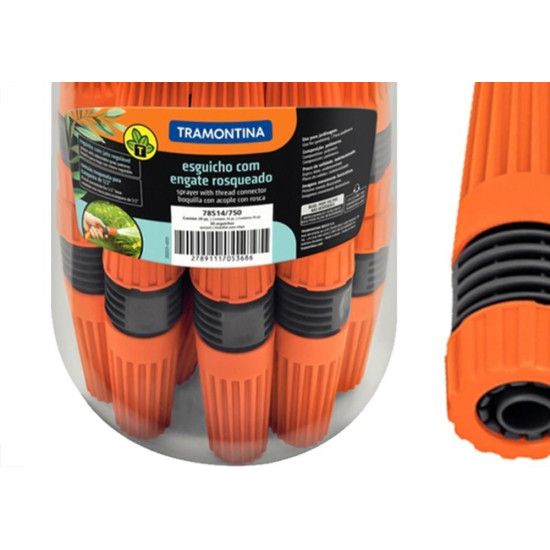 Esguicho Bico Reto Tramontina Engate Rosqueado 1/2'' Pote Com 30 Pecas - 78514/750