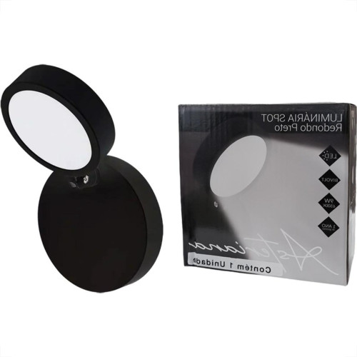 Luminaria Spot Redonda Com Led Ilumi Preta 9W. - 6500K - Il0039 Luminaria Spot Redonda Com Led Ilumi Preta 9W. - 6500K - Il0039