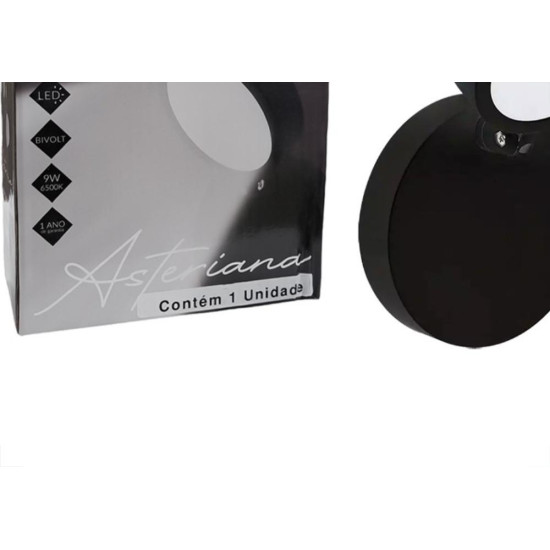 Luminaria Spot Redonda Com Led Ilumi Preta 9W. - 6500K - Il0039 Luminaria Spot Redonda Com Led Ilumi Preta 9W. - 6500K - Il0039