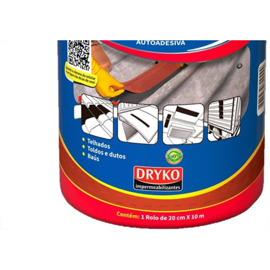 Fita Multiuso Dryko Vedatudo Terracota 20Cm X 10M