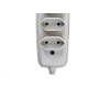 Tomada Barra Ilumi 2 Polos Quadrupla Cinza 10A. 1634