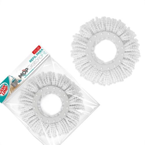Refil Para Mop Flash Limp Fit Giratorio Branco - Rmop5011 Refil Para Mop Flash Limp Fit Giratorio Branco - Rmop5011