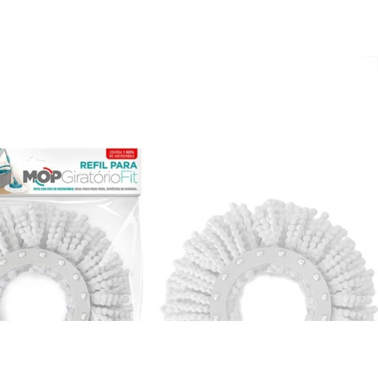 Refil Para Mop Flash Limp Fit Giratorio Branco - Rmop5011 Refil Para Mop Flash Limp Fit Giratorio Branco - Rmop5011