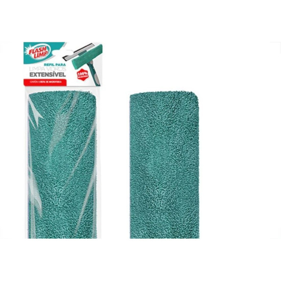 Refil Para Mop Flash Limp Limpa Vidros Pano De Microfibra - Rflp6391 Refil Para Mop Flash Limp Limpa Vidros Pano De Microfibra - Rflp6391