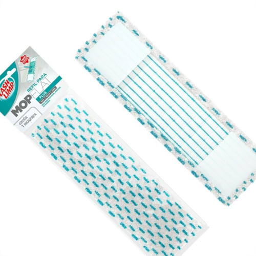 Refil Para Mop Flash Limp Flat Plus Pano De Microfibra Para Limpeza Molhada - Rmop6125 Refil Para Mop Flash Limp Flat Plus Pano De Microfibra Para Limpeza Molhada - Rmop6125