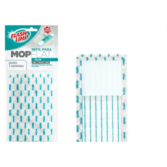 Refil Para Mop Flash Limp Flat Plus Pano De Microfibra Para Limpeza Molhada - Rmop6125 Refil Para Mop Flash Limp Flat Plus Pano De Microfibra Para Limpeza Molhada - Rmop6125