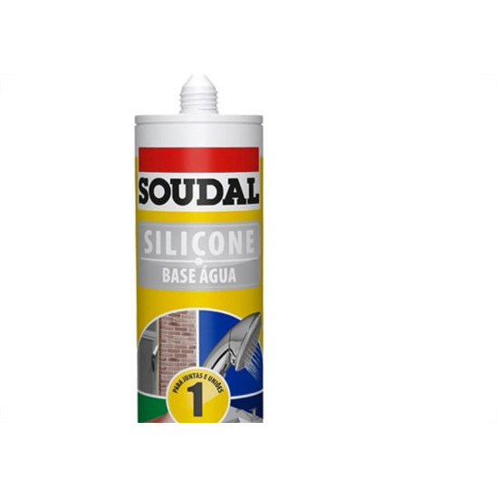 Silicone Soudal Branco Base Agua 420G/280Ml Silicone Soudal Branco Base Agua 420G/280Ml