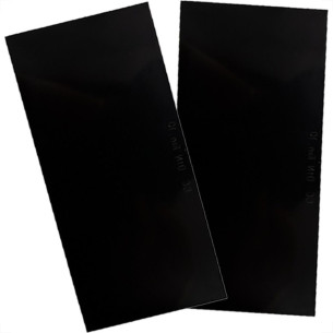 Vidro Retangular Escuro Carbografite Para Mascara De Solda N.10 Pacote Com 12 Pecas
