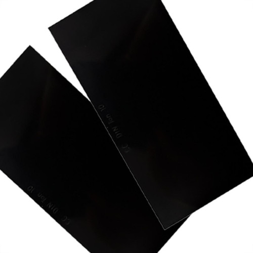 Vidro Retangular Escuro Carbografite Para Mascara De Solda N.10 Pacote Com 12 Pecas