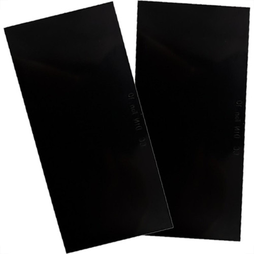 Vidro Retangular Escuro Carbografite Para Mascara De Solda N.12 Pacote Com 12 Pecas