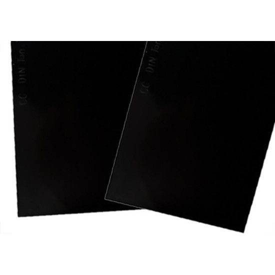 Vidro Retangular Escuro Carbografite Para Mascara De Solda N.12 Pacote Com 12 Pecas