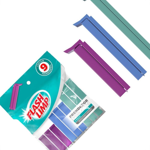 Prendedor Flash Limp Para Embalagens Pacote Com 9 Pecas - Lav3796 Prendedor Flash Limp Para Embalagens Pacote Com 9 Pecas - Lav3796