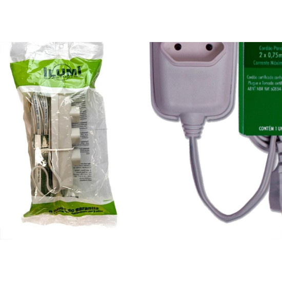 Extensao Ilumi Paralela 2 Polos 0,75Mm Cinza - 3M - 1691/1791 Extensao Ilumi Paralela 2 Polos 0,75Mm Cinza - 3M - 1691/1791