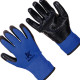 Luva Malha Kalipso Banho Nitrilico Nbr Wave Azul/Preta 10 - Xg - Kit C/12 Pares Luva Malha Kalipso Banho Nitrilico Nbr Wave Azul/Preta 10 - Xg - Kit C/12 Pares