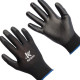 Luva Malha Kalipso Pu Multitato Preta 8 - M - Kit C/12 Pares Luva Malha Kalipso Pu Multitato Preta 8 - M - Kit C/12 Pares