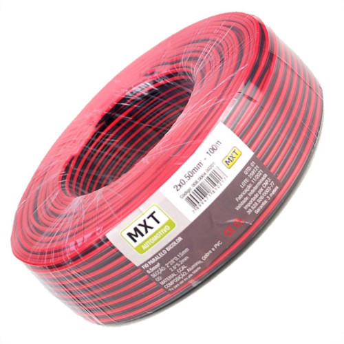 Fio Bicolor Para Som Mxt 2X0,50 Fio Bicolor Para Som Mxt 2X0,50